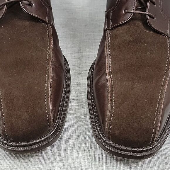 Mezlan Men\'s 12M Leather Brown Suede Bicycle Toe lace-up Oxford Dress shoes SZ main image 6